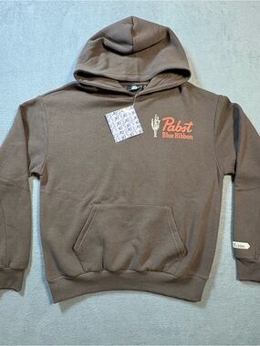 Pabst Blue Ribbon Brown Crewneck Hoodie